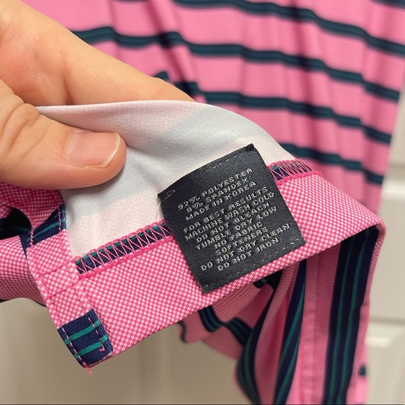 Oliver Ridley Striped Golf Polo - Picture 6 of 8
